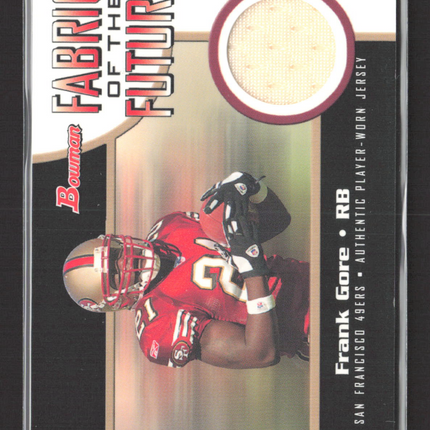 2005 Bowman Fabric of the Future Frank Gore #FF-FG Authentic Player-Worn Jersey