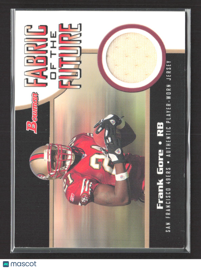 2005 Bowman Fabric of the Future Frank Gore #FF-FG Authentic Player-Worn Jersey