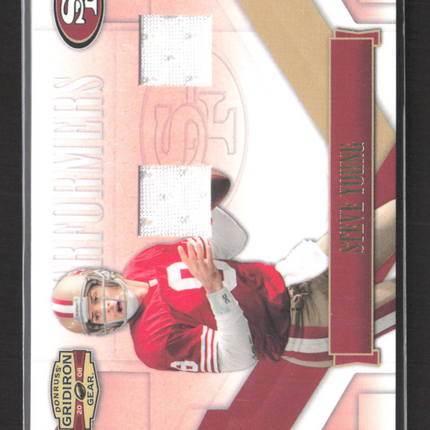 2008 Donruss Gridiron Gear Performers Steve Young #P-42 Dual Jersey 067/100