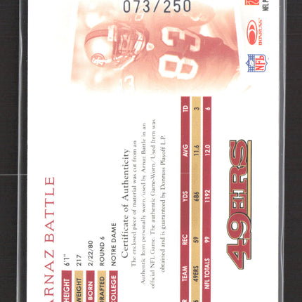 2007 Donruss Threads Arnaz Battle #42 Game-Worn/Used Ball /250