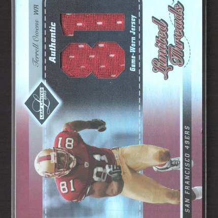 2003 Leaf Limited Threads Terrell Owens #LT-91 Game-Worn Jersey 77/81