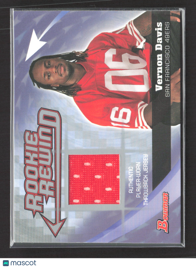 2006 Bowman Rookie Rewind Vernon Davis #BRR-VD Player-Worn Throwback Jersey