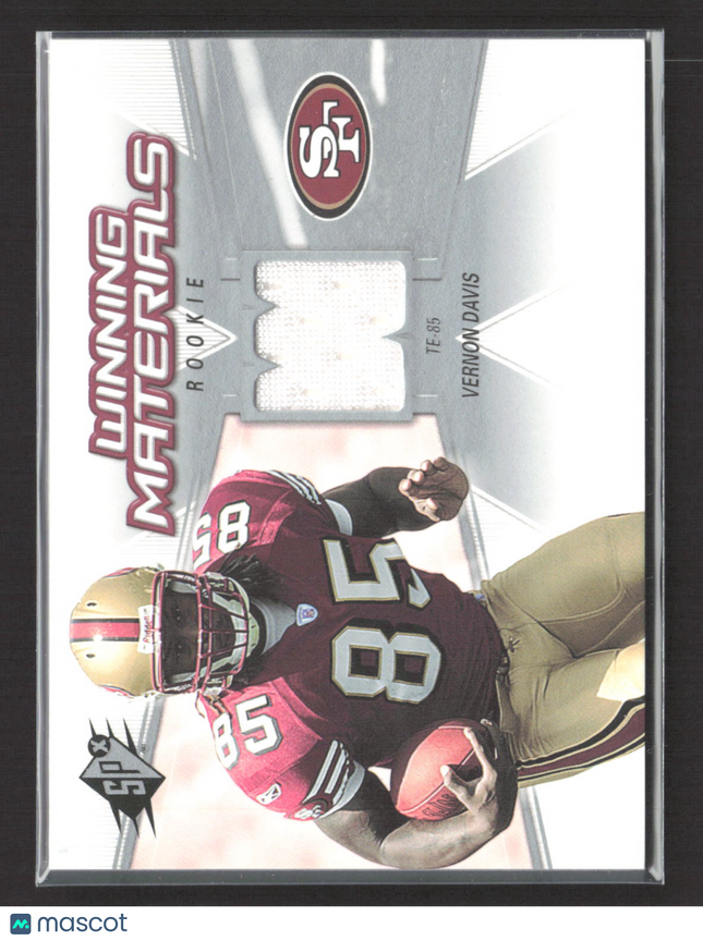2006 Upper Deck SPx Winning Materials Vernon Davis #WMR-VD Memorabilia Jersey