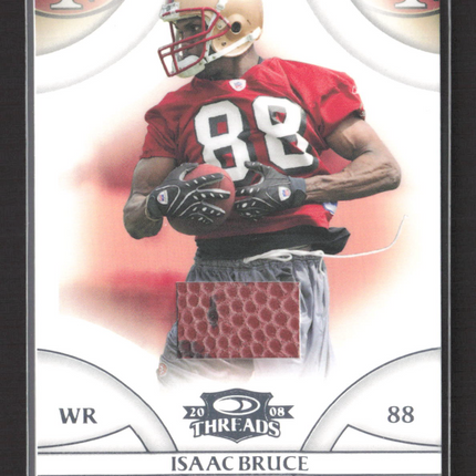 2008 Donruss Threads Isaac Bruce #12 138/250 Game-Used Football Piece