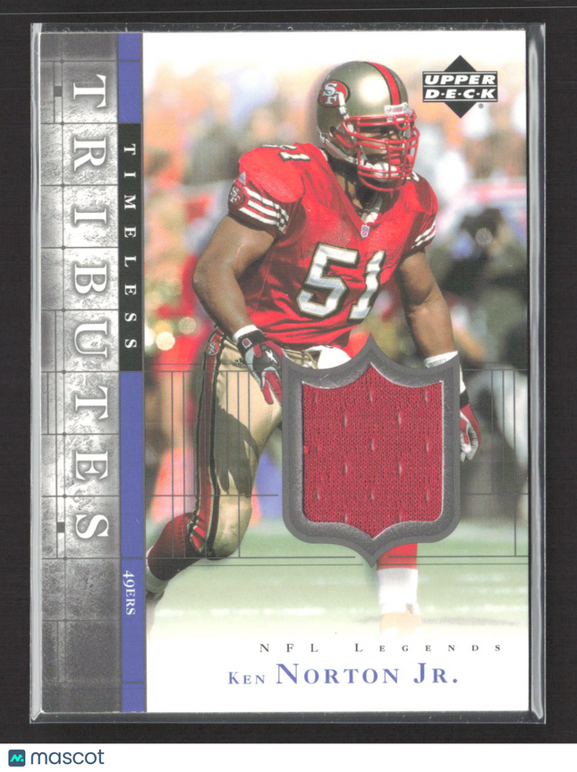 2001 Upper Deck Timeless Tributes Ken Norton Jr. #TT-KN Game-Used Jersey
