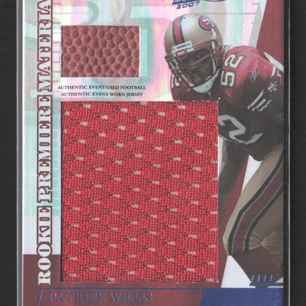 2007 Playoff Absolute Memorabilia Patrick Willis #258 Ball Jersey /50