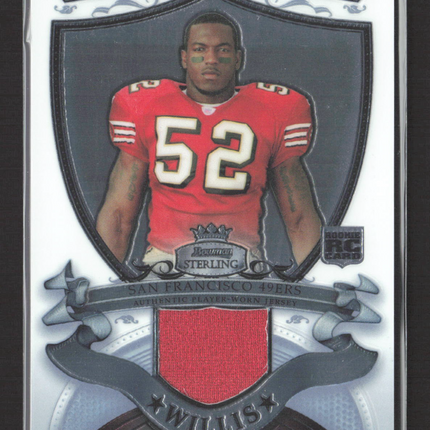 2007 Bowman Sterling Patrick Willis #BSRR-PW RC Authentic Player-Worn Jersey