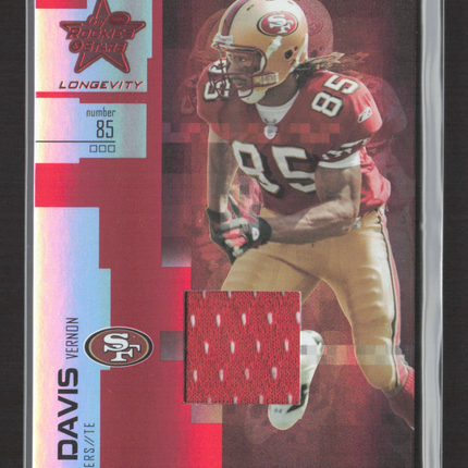2007 Playoff Rookies & Stars Longevity Vernon Davis #48 Game-Worn Jersey /250