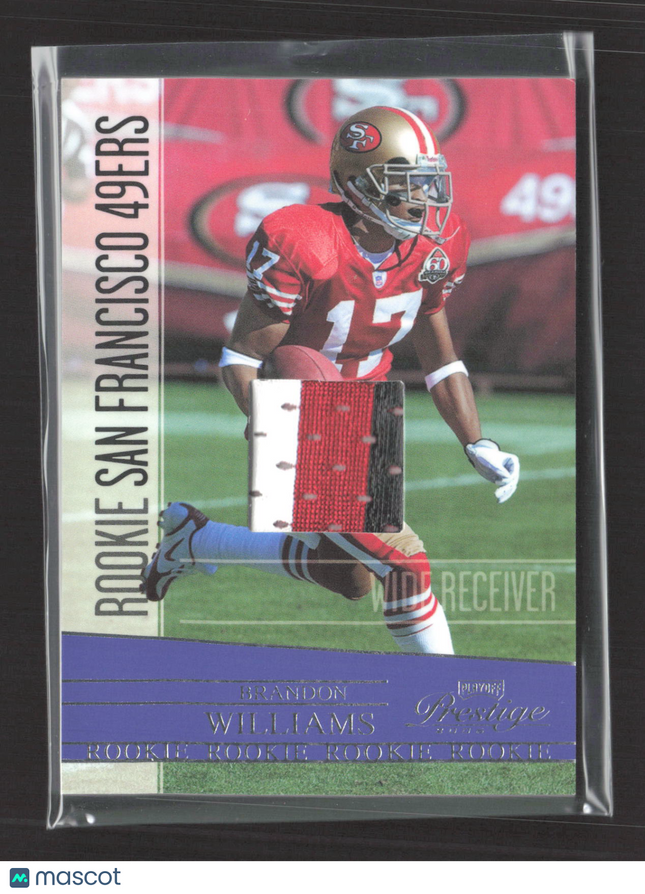 2008 Playoff Prestige Brandon Williams #162 Event-Worn Patch /100