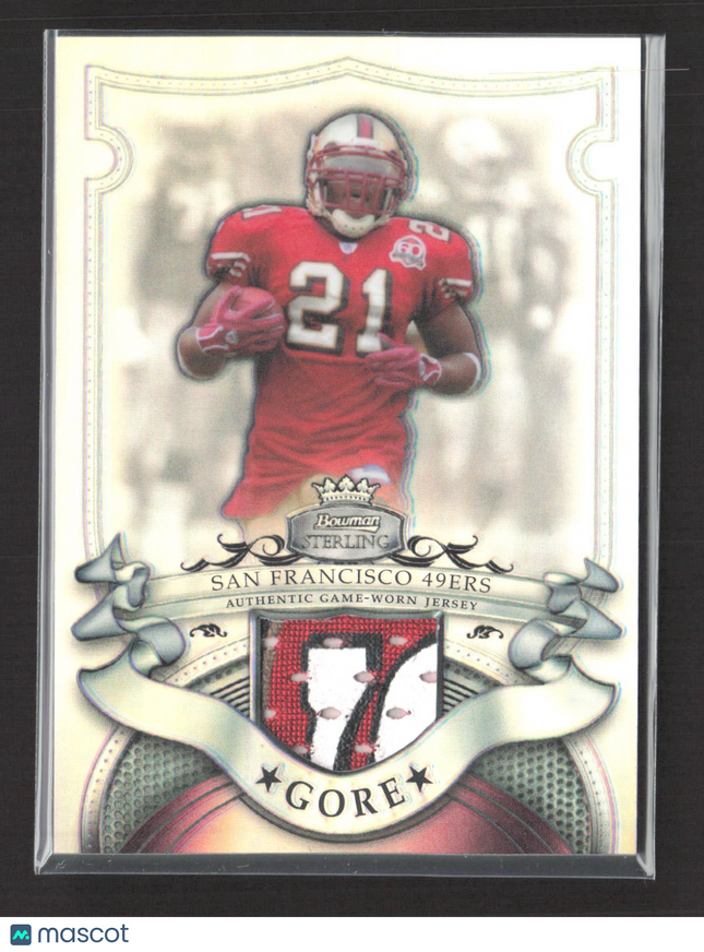 2007 Bowman Sterling Frank Gore #BSVR-FG Refractor 146/199 Logo Patch