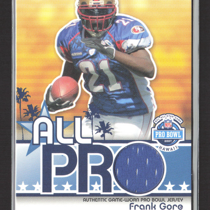 2007 Topps Football All Pro Frank Gore #APR-FG Game-Worn Pro Bowl Jersey