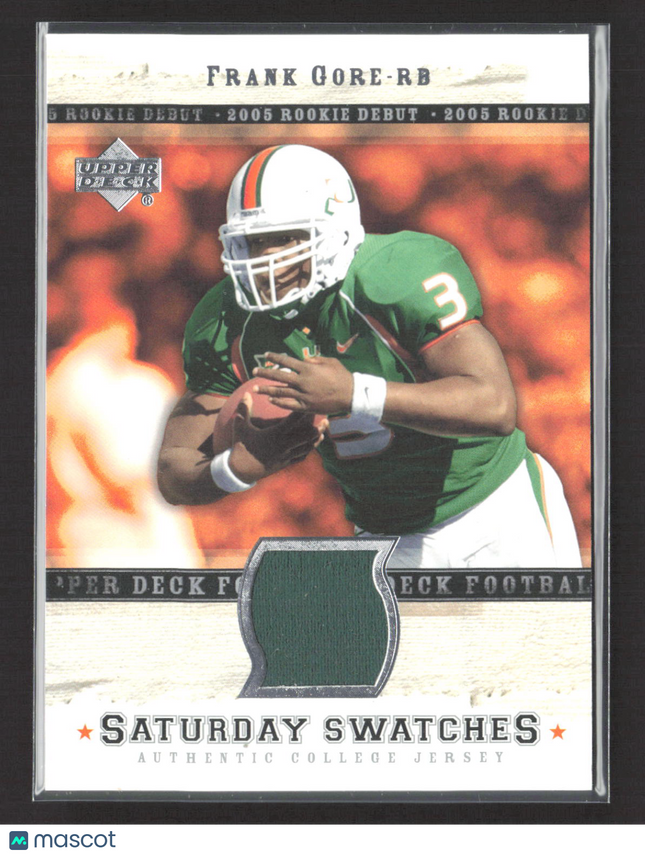 2005 Rookie Debut Saturday Swatches Frank Gore College Jersey Game-Used Jersey