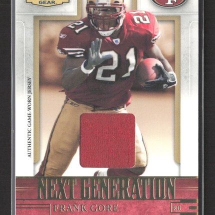 2007 Gridiron Gear Next Generation Frank Gore #NG-12 149/250 Game-Worn Jersey