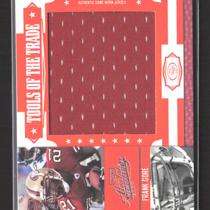2007 Absolute Tools of the Trade Frank Gore #TOT-63 Game-Worn Jersey 35/50