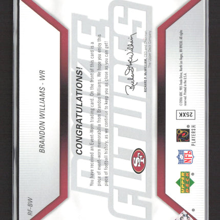 2006 Upper Deck Rookie Futures Brandon Williams #RF-BW Event-Worn Jersey