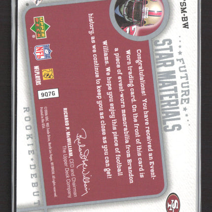 2006 Upper Deck Rookie Debut Future Star Materials Brandon Williams Jersey