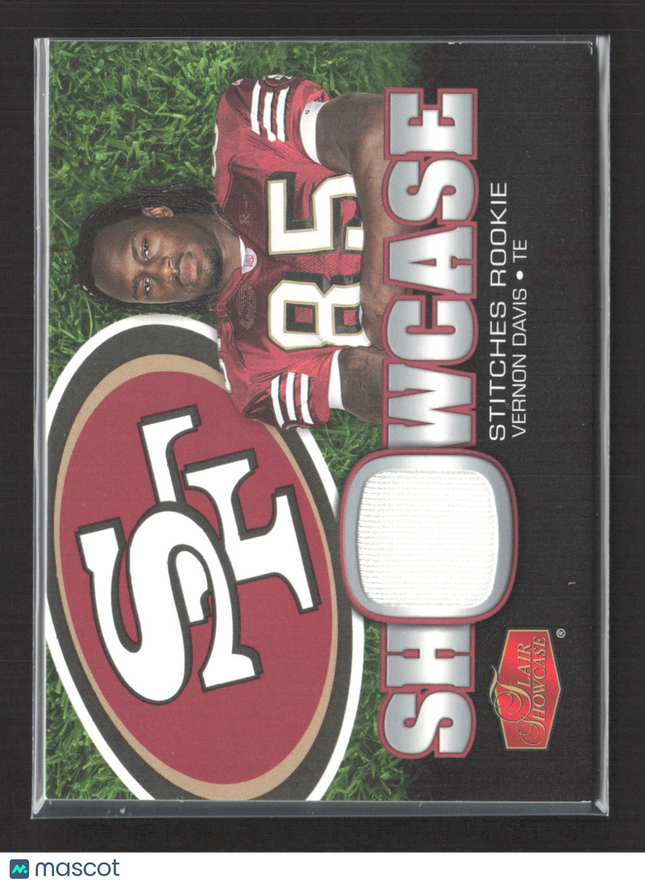 2006 Fleer Flair Showcase Stitches Vernon Davis #SHS-VD Memorabilia Jersey