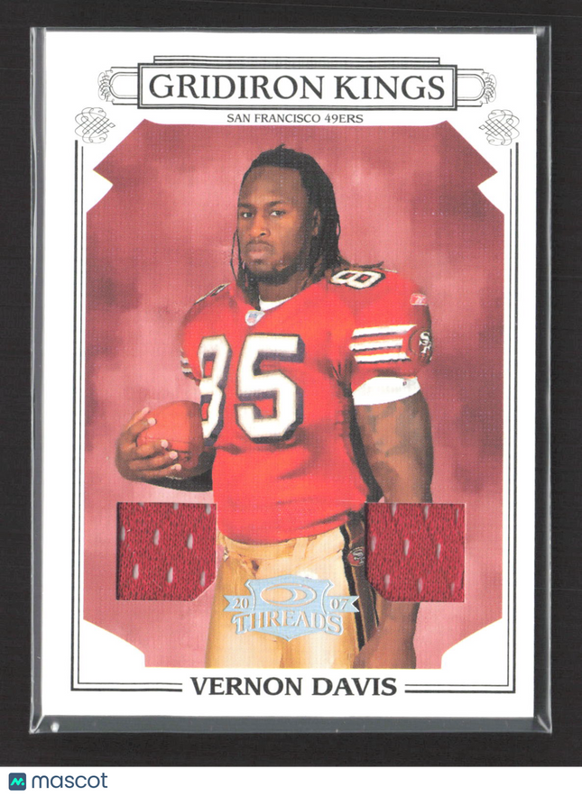 2007 Donruss Threads Gridiron Kings Vernon Davis #PGK-44 66/250 Game-Worn Jersey