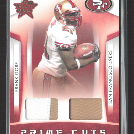 2008 Donruss Playoff Rookies & Stars Prime Cuts Frank Gore #PC-12 Patch 01/25