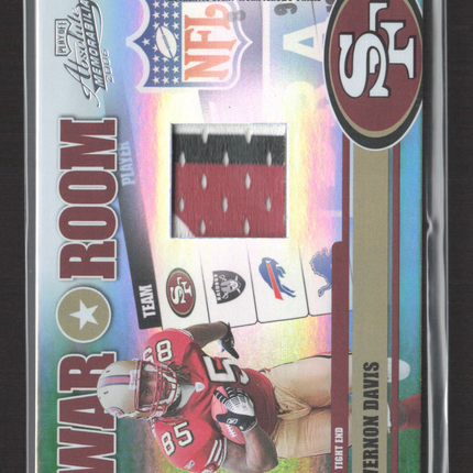 2006 Playoff Absolute Memorabilia War Room Vernon Davis #WR-13 Patch /50