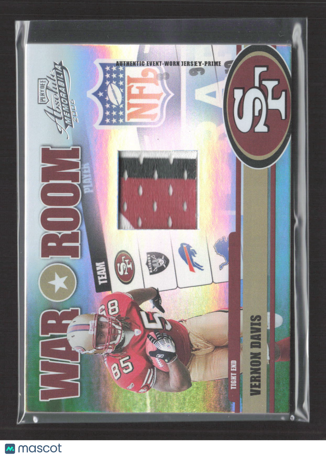 2006 Playoff Absolute Memorabilia War Room Vernon Davis #WR-13 Patch /50