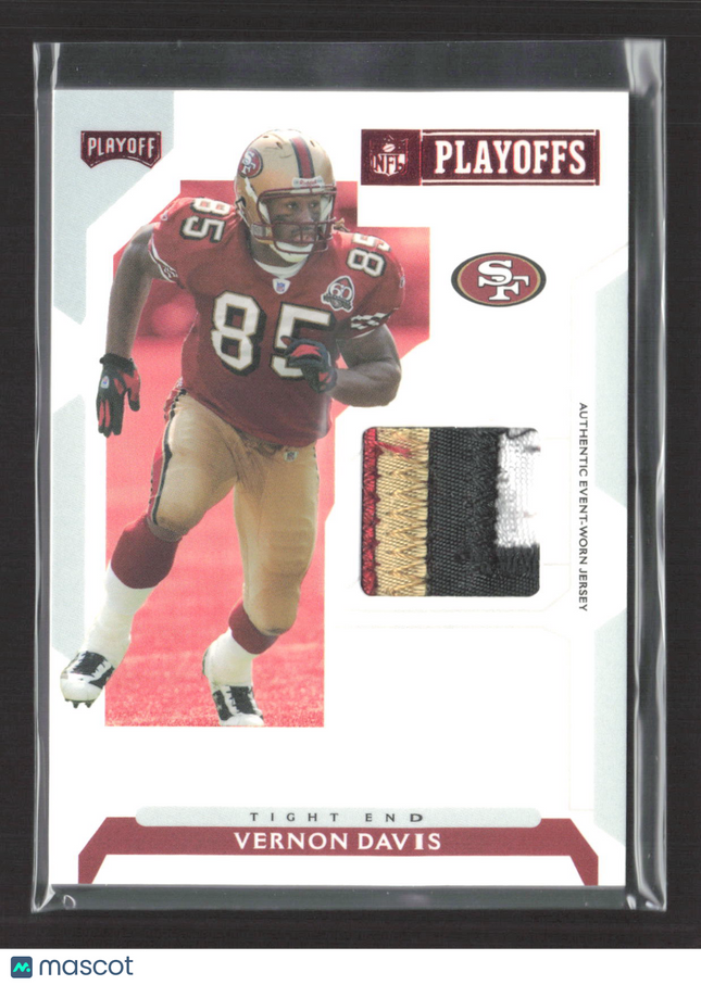 2007 Playoff Vernon Davis #B-6 Authentic Event-Worn Patch