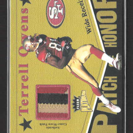 2003 Fleer Platinum Patch of Honor Terrell Owens #PH-TO Game-Worn Patch 164/220
