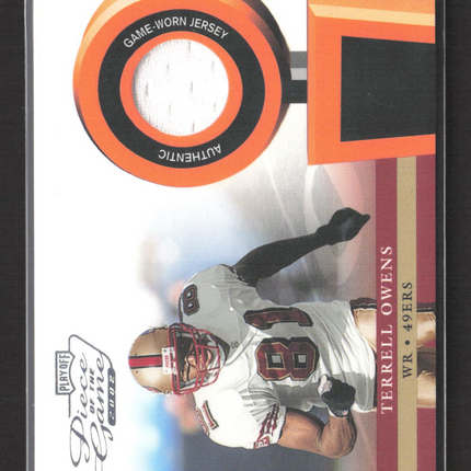 2002 Playoff Piece of the Game Terrell Owens #POG-50 Game-Worn Jersey