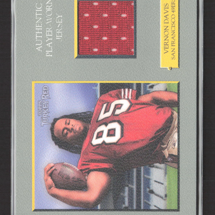 2006 Topps Turkey Red Vernon Davis #TRR-VD Authentic Player-Worn Jersey