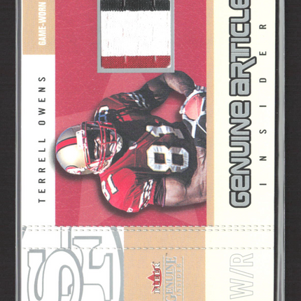 2003 Fleer Genuine Insider Genuine Article Terrell Owens #GA-TO Game-Worn patch