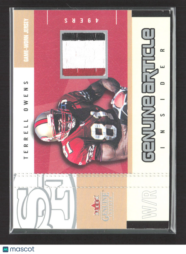 2003 Fleer Genuine Insider Genuine Article Terrell Owens #GA-TO Game-Worn patch
