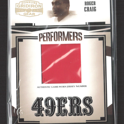 2005 Gear Performers Roger Craig #P-43 66/73 Game-Worn Jersey Number Patch