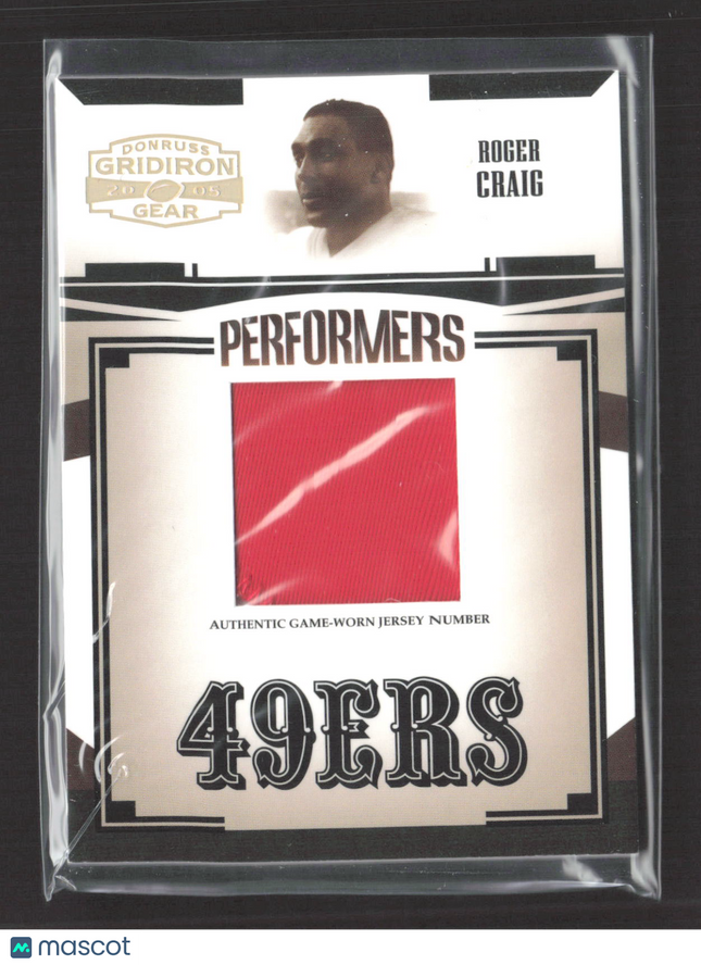 2005 Gear Performers Roger Craig #P-43 66/73 Game-Worn Jersey Number Patch