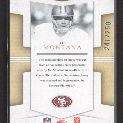 2008 Donruss Threads Century Legends Joe Montana #CL-8 Game-Worn Jersey 241/250