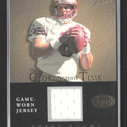 2004 Fleer Greats The Glory of Their Time Steve Young #GT-SY Game-Worn Jersey