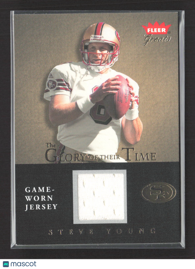 2004 Fleer Greats The Glory of Their Time Steve Young #GT-SY Game-Worn Jersey
