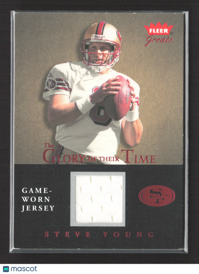 2004 Fleer Greats The Glory of Their Time Steve Young #GT-SY Game-Worn Jersey