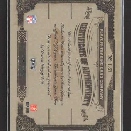 2006 Playoff National Treasures Timeline Steve Young #TL-SY Jersey Patch /99