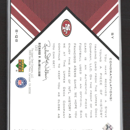 1999 Black Diamond A Piece of History Steve Young #B-QB Game-Used Football