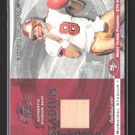 2001 Donruss Classics Stadium Stars Steve Young #SS-24 Authentic Stadium Seat