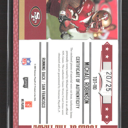 2007 Absolute Tools of the Trade Michael Robinson #TOT-110 Game-Worn Patch 20/25