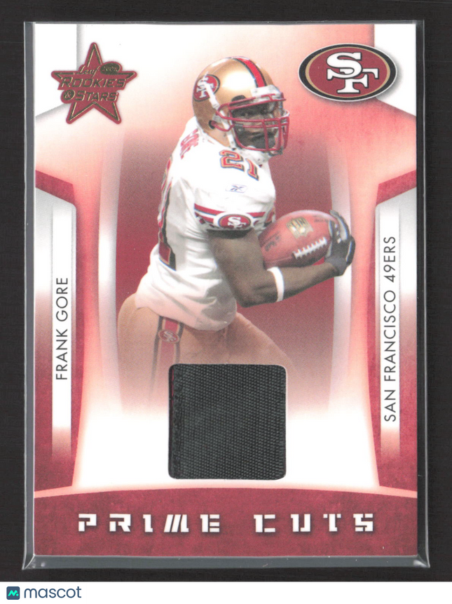 2008 Donruss Rookies & Stars Prime Cuts Frank Gore #PC-12 Game-Worn Patch 17/50