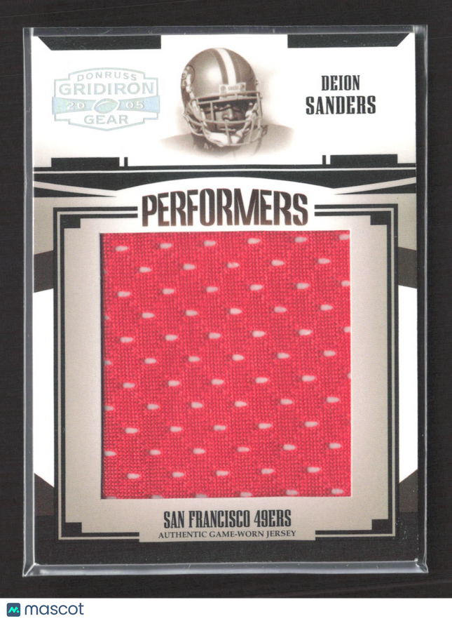 2005 Donruss Gridiron Gear Performers Deion Sanders #P-10 Game-Worn Jersey 5/100