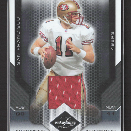 2007 Donruss Playoff Leaf Limited Alex Smith #83 Game-Worn Jersey 081/100