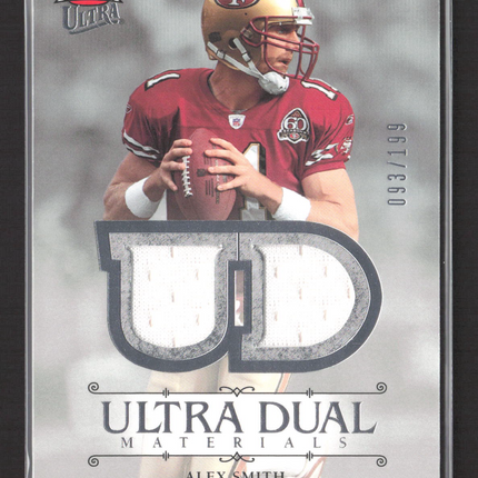2007 Fleer Ultra Ultra Dual Materials Alex Smith #UDM-AS Game-Used Jersey 93/199