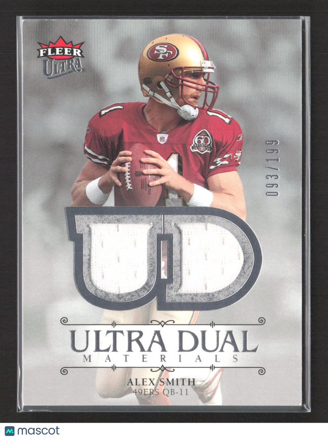 2007 Fleer Ultra Ultra Dual Materials Alex Smith #UDM-AS Game-Used Jersey 93/199