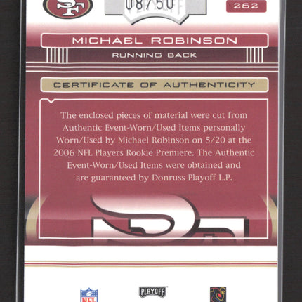 2006 Playoff Absolute Rookie Premiere Michael Robinson #262 Jersey 5/20