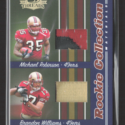 2006 Donruss Threads Rookie Michael Robinson Brandon Williams #RCCM-6 Patch