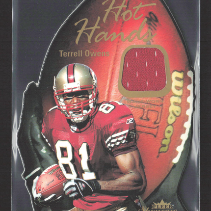 2003 Fleer Showcase Hot Hands Terrell Owens #HH-TO Game-Worn Jersey 032/599