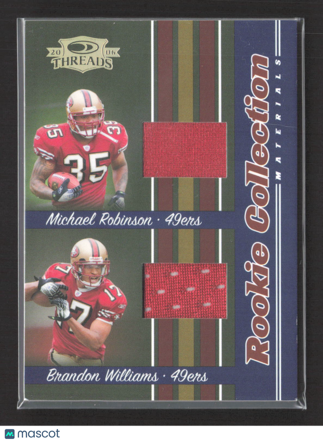 2006 Threads Rookie Brandon Williams Michael Robinson #RCCM-6 Dual Jersey /500